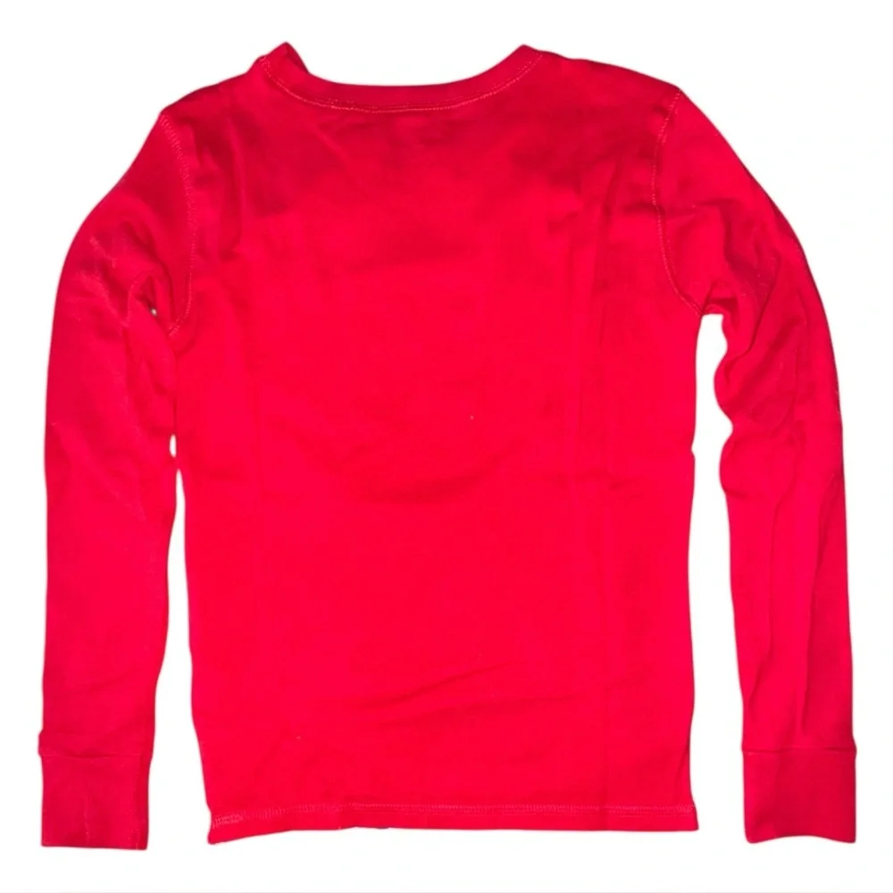 NWOT Old Navy Size L (10) Unisex Santa Suit Long Sleeve Cotton Tee